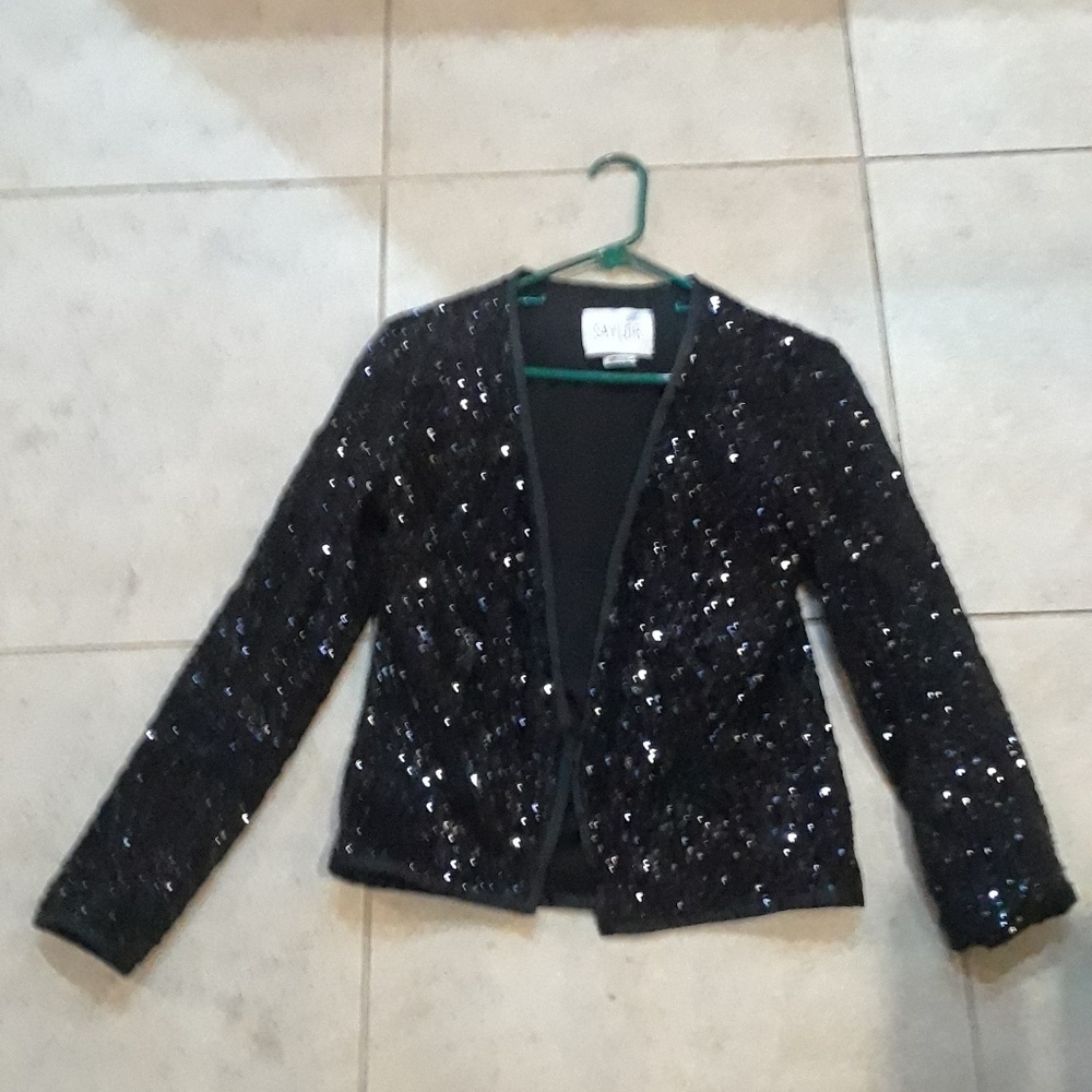 Size Med. Black sequin cocktail jacket OFFER!